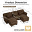 Canapé modulaire en U avec repose-pieds 3 places Nimbus-133439141