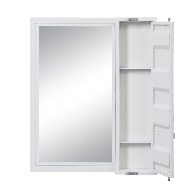 Cargo White Finish Vanity Mirror, White