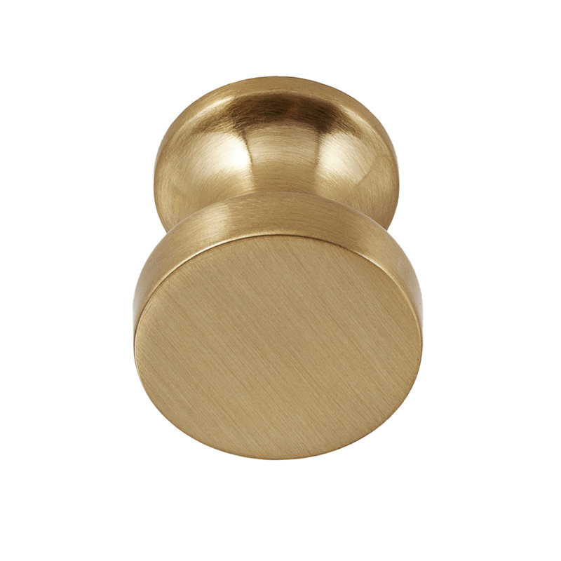 Lot de plusieurs boutons de meuble ronds en laiton satiné de 2,5 cm de diamètre, de la marque High Desert, Laiton satiné