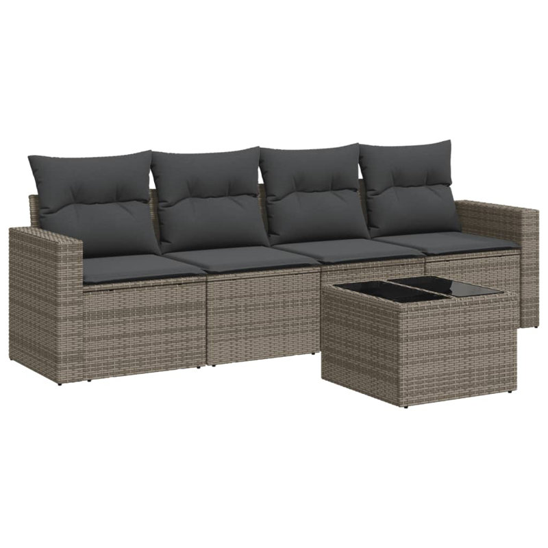 Vidaxl Garden Sofa Set Grey