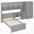 Wooden Platform Bed With Desk, Wardrobe, Cabinets, Drawers, And Shelves-1895228841