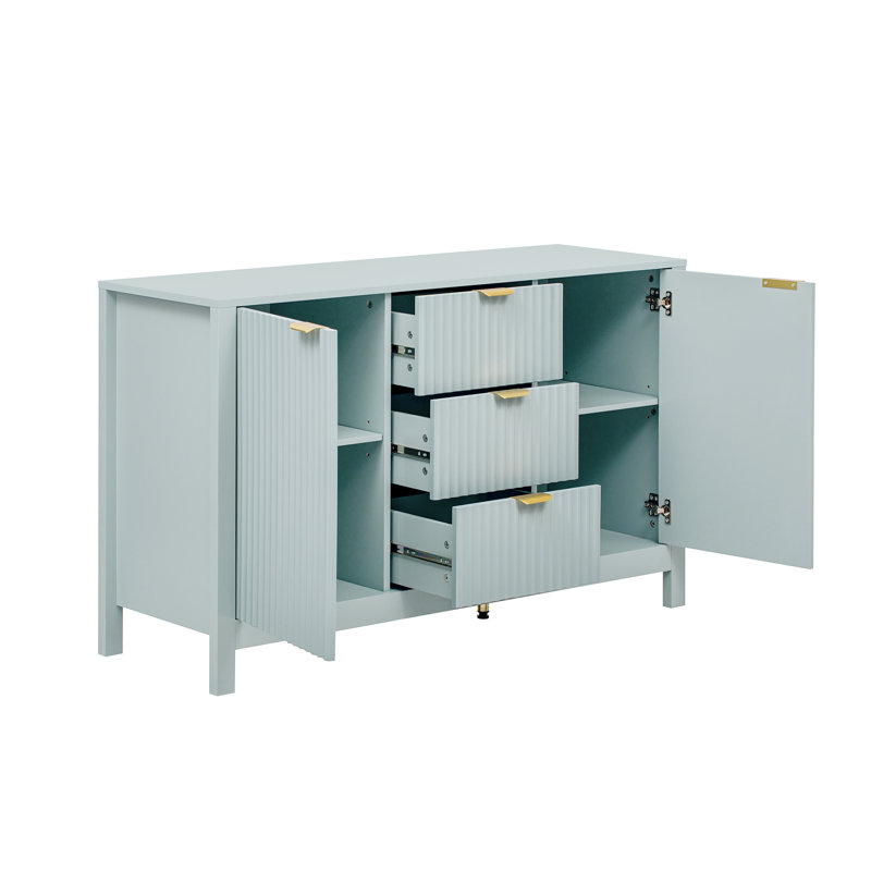 47.2'' Wide 3 - Drawer Filing Credenza, Cyan