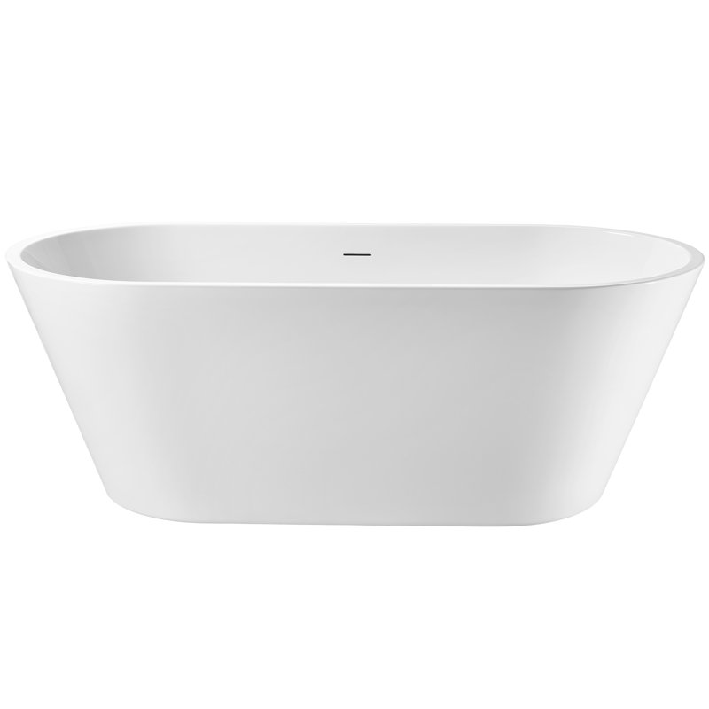 63" X 30" Freestanding Soaking Acrylic Bathtub
