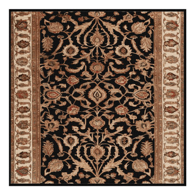 Machine Washable Persian Brown Area Rug