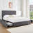 Upholstered Platform Bed Frame With 4 Storage Drawers And Adjustable Headboard-109579843