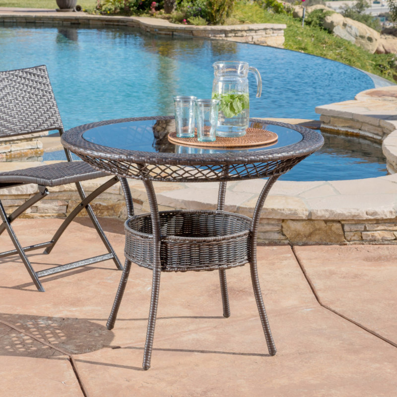 TABLE EN VERRE Fig 34, H 27,5 po x l 27,5 po x P 27,5 po