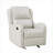 BEIMO Faux Leather Glider Reclining Arm Chair, Soft Beige Gentle Motion Comfort Seating for Living Room-2097258128