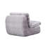 Chaise en velours côtelé gris avec conception ergonomique