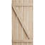Rustic Four Board Spaced Board-n-Batten Faux Wood Shutters w/Z-Board (Per Pair)-71284322-88966778-88966779