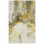 Tapis crème / doré à motif abstrait moderne Hennigan-933902028