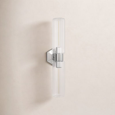 Abigail 2 Light Glass Dimmable Armed Sconce