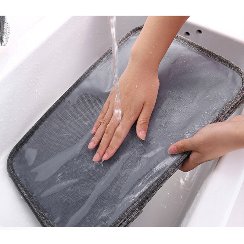 Ensemble de boîtes en tissu, Gris, H 10 po x l 18 po x P 14 po