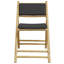 Ensemble bistro en bambou, bambou gris foncé, polyester standard