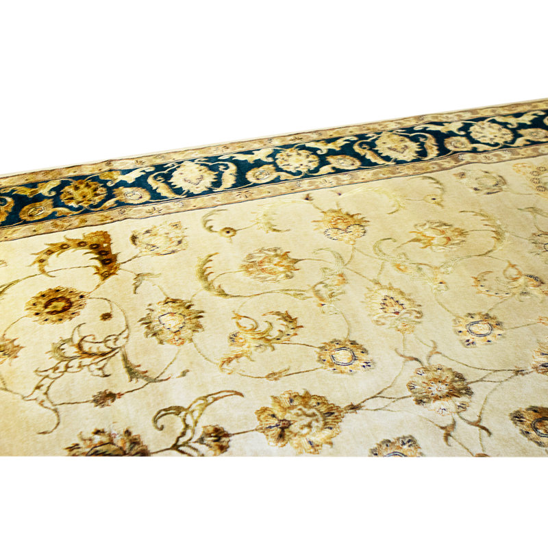 Handmade Silk and Wool Area Rug