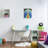 Rocket Ship Taking Off Outer Space Striped Pattern-725983797-725983798