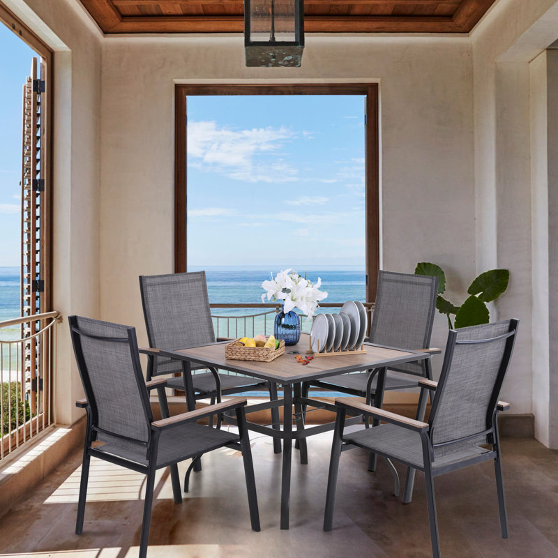 Horwich 4 - Person Patio Dining Set with Square Table