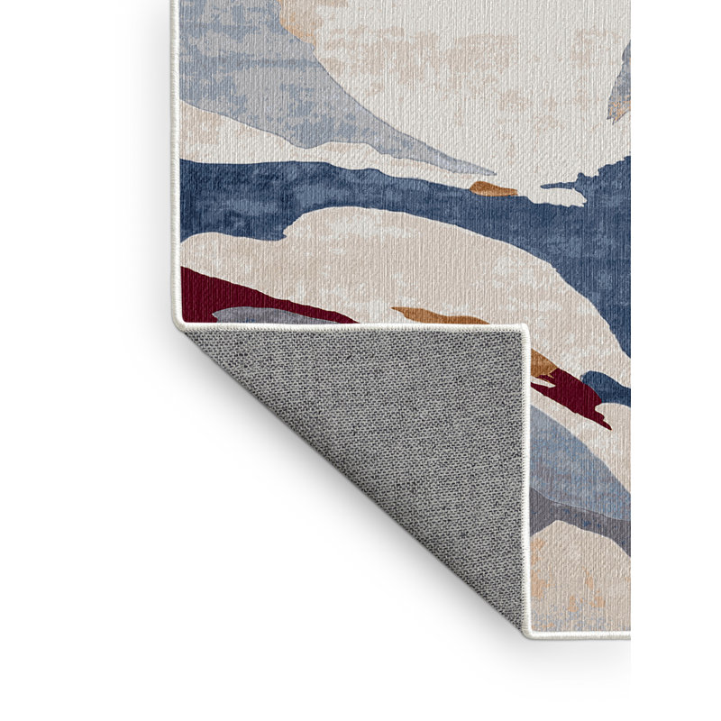 Machine Washable Beige Area Rug, Runner 2' x 4'