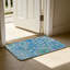 Blue Mandala Mosaic Doormat, 24 x 36 inch, for Entrance Porch, Teal & Turquoise