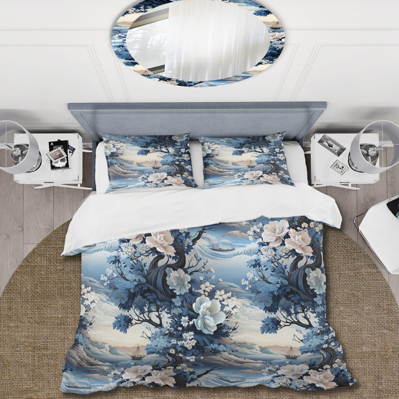 Literie Kabao, Housse de couette pour grand lit et 2 taies décor