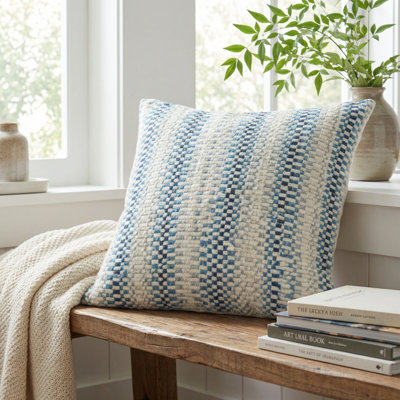 Coussin en lin Zigzag Rows