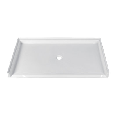 Kingston Brass Madura 62-Inch x 36-Inch Anti-Skid Acrylic Barrier Free Single Threshold Shower Base with Center Drain