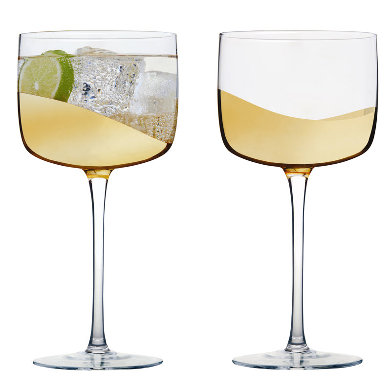 Ensemble de verres Wave, Or
