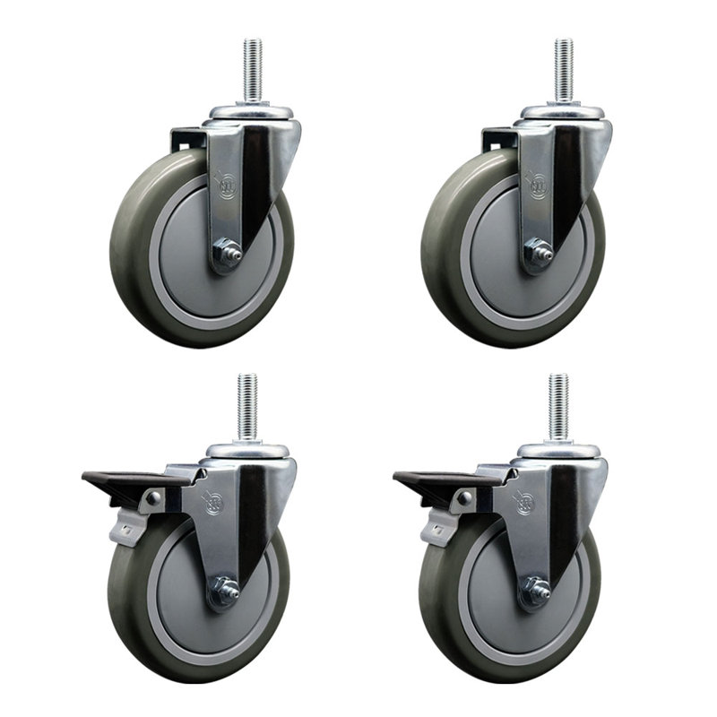 Roulettes de service pivotantes en poly