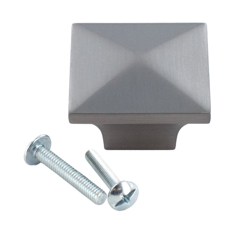 Paquet de 25 boutons d'armoire carrés 1 1/4 po x 1 1/4 po Outwater Outwater - Fabrication traditionnelle en zinc massif