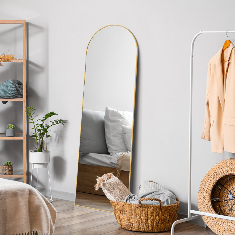 Miroirs muraux surdimensionnés arqués, Doré, 65 po x 24 po