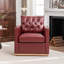 Fauteuil pivotant en cuir véritable Azib-1411745280