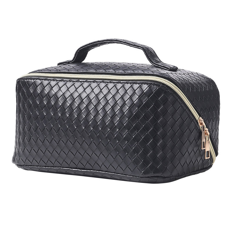 PU Leather Travel Case + Portable, Black