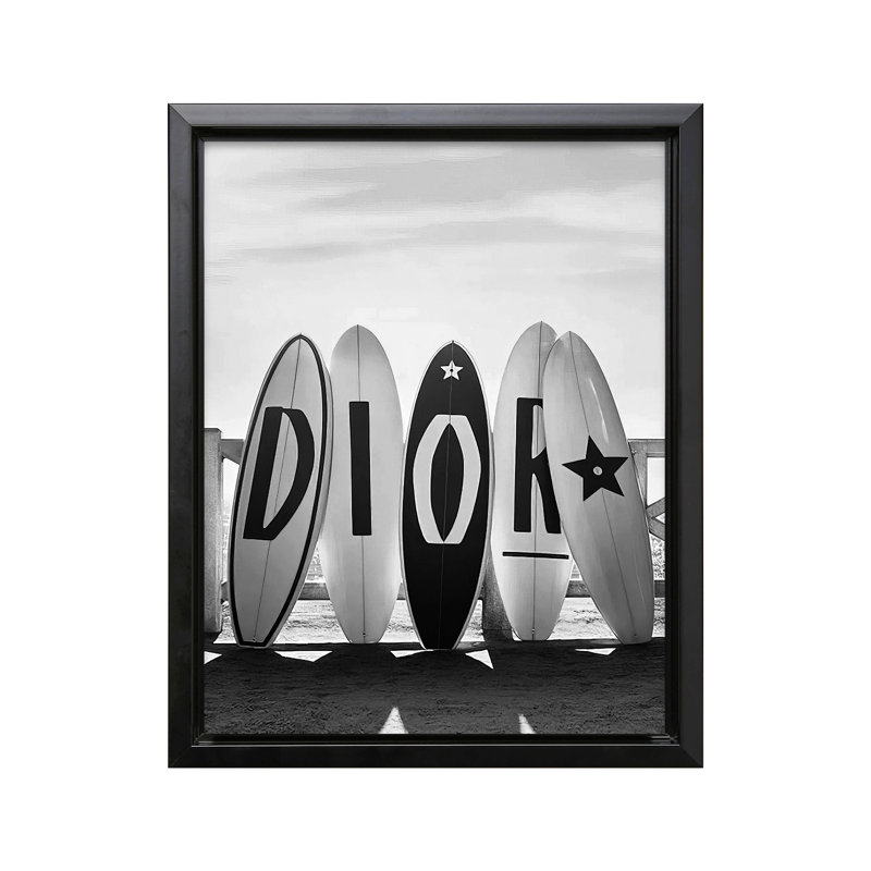 Planches de surf tendance, 08"H x 10"W, Canvas, Black Framed