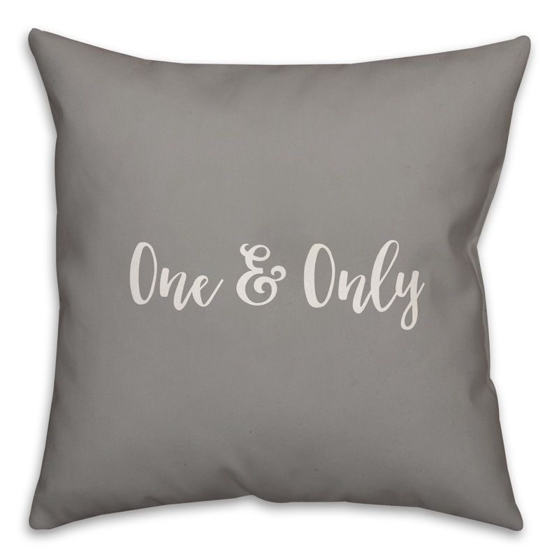  Coussin One and Only, Gris, Housse de coussin et insert