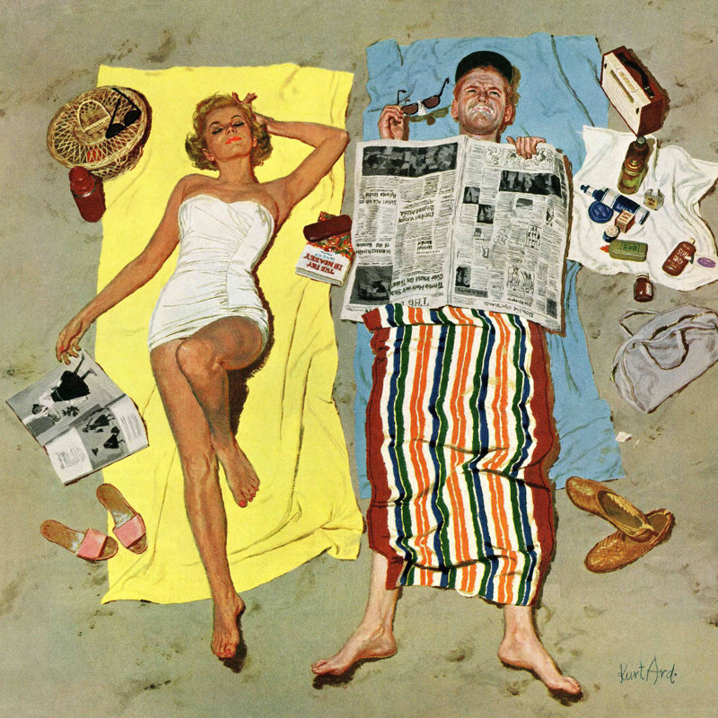 Sunscreen by Kurt Ard - Wrapped Canvas Painting, 46cm H x 46cm W