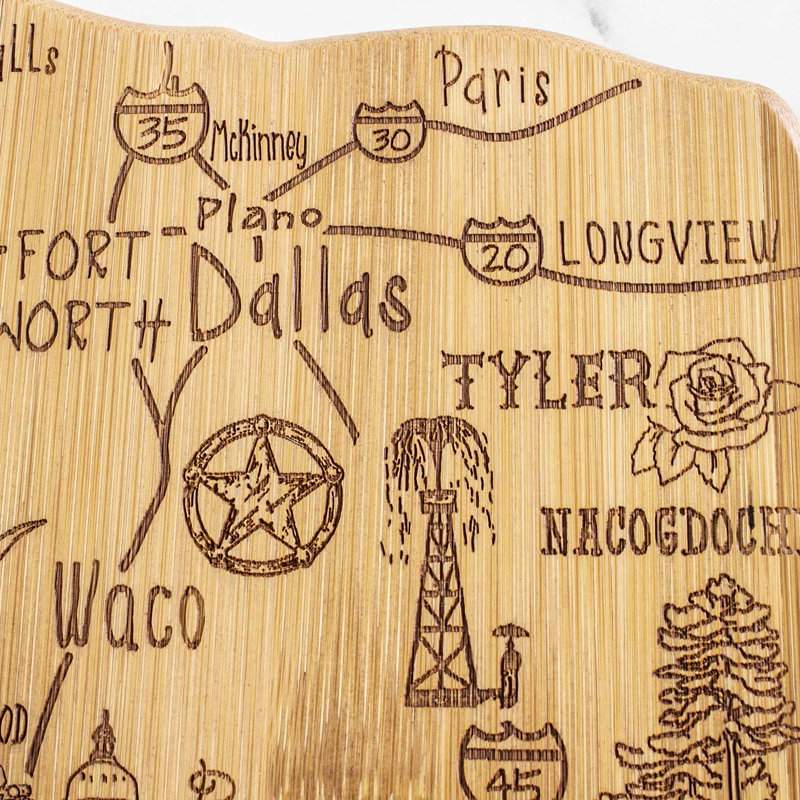 Totally Bamboo State Destination Series Bamboo Texas Cutting Board