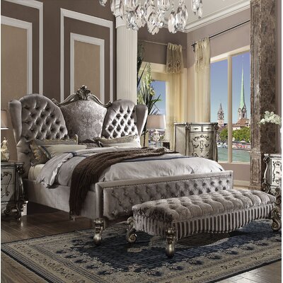 Pursley Tufted Upholstered Low Profile Sleigh Bed -  House of Hampton®, 6C00D9E79F4345298233C1ED24F96367