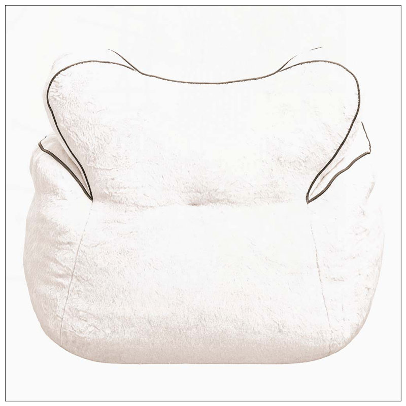 Fauteuil à billes, fauteuil à billes en fausse fourrure, Rose