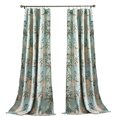 Botanical Garden Room Darkening Curtain Pair