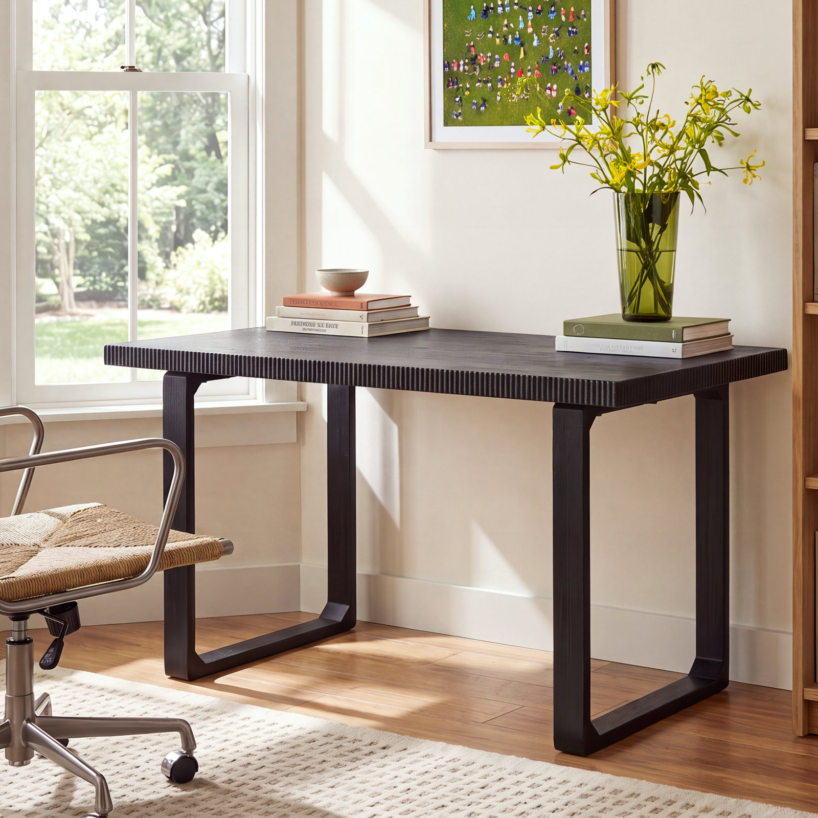 Urbana 56 " Mango Writing Desk, Black