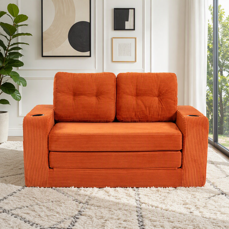 Convertible Sofa, Orange