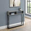 Console décorative, stratifié, métal noir pour le salon - brun-474231444