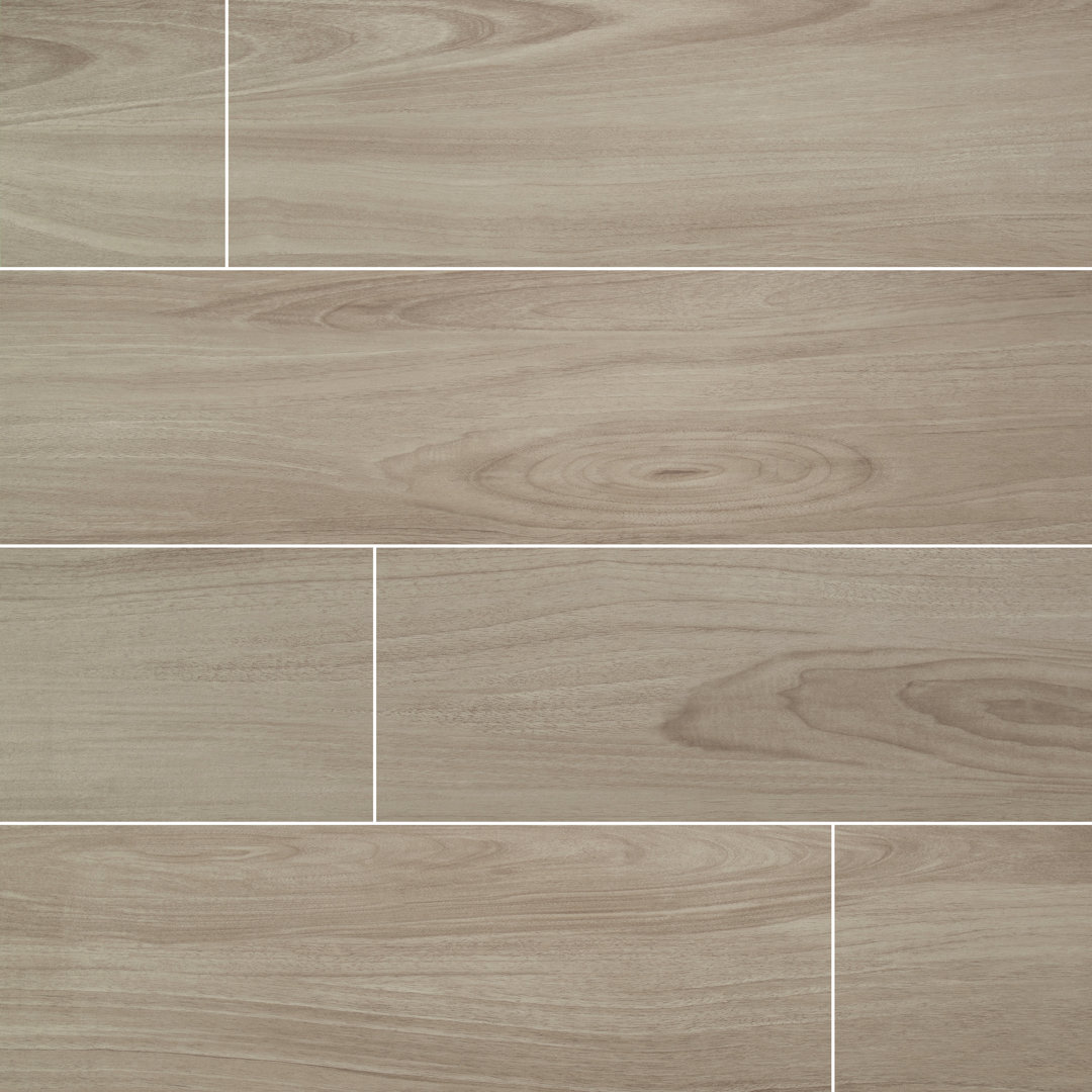 Brenwick 10 in. x 40 in. Matte Porcelain Wood Look Floor and Wall Tile Ackland 