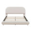 Lit plateforme en tissu d'ameublement Teddy
