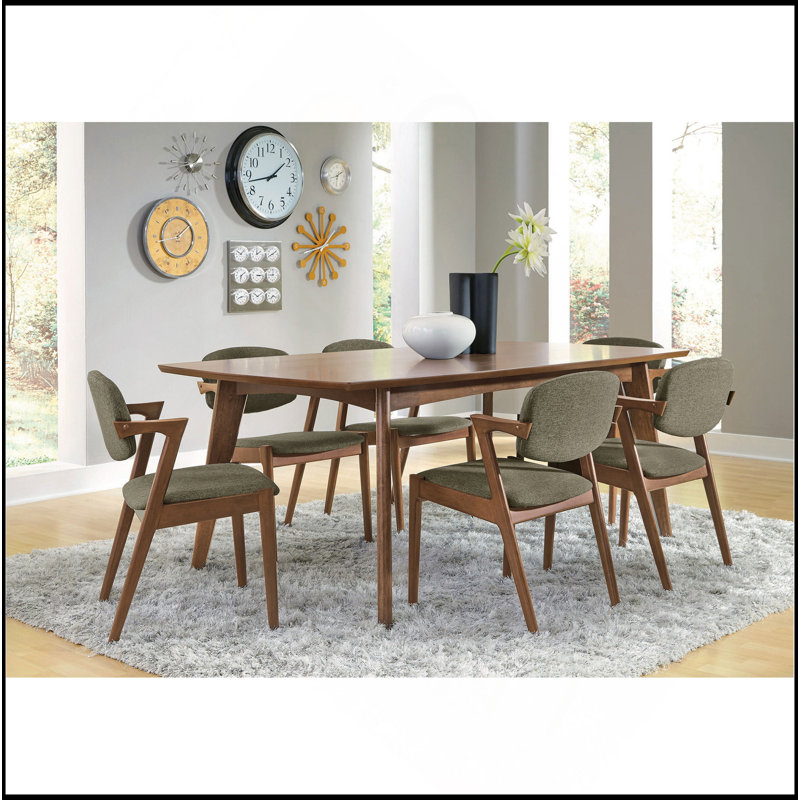 Ensemble de 2 pièces de mobilier de cuisine en bois massif Mid-Century , Brun, Gris foncé