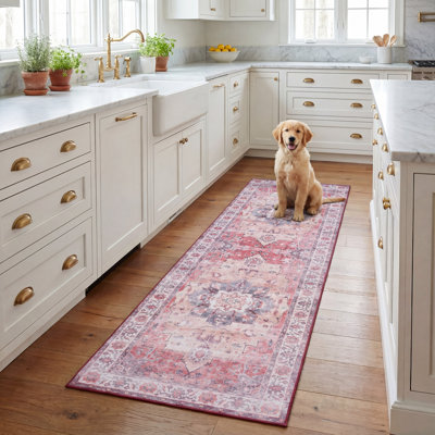 Tapis oriental rouille / beige
