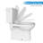 2-in-1 Dual Seat 17 Inch White PP Toilet Seat Round Soft Close Quick Install