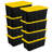 Sterilite 17 Gallon Industrial Stackable Storage Tote Lidded Containers, 6 Pack-131237656-131237659-131237661