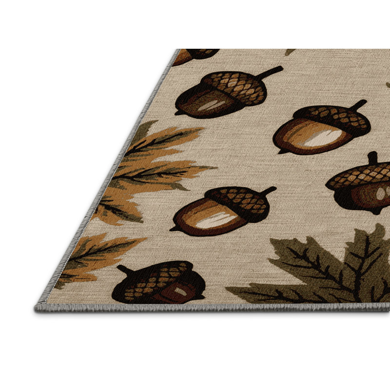 Tapis gris lavable à la machine, Carré 6 pi