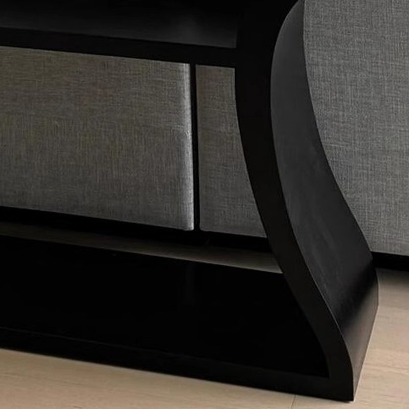 Console de couloir noire, H 33,5 po x l 63 po x P 13,8 po
