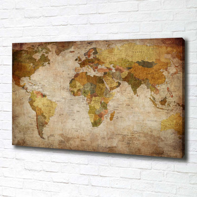 Political Map - Wrapped Canvas Print